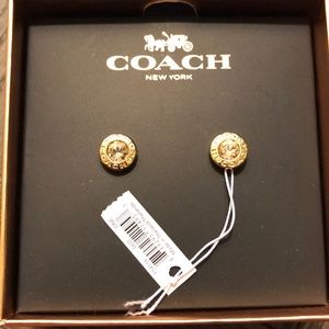 Coach stud earrings